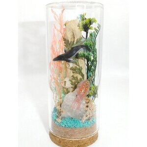 Humpback Whale & Squid Ocean Themed Oddity Jar curiosity dome crystal sea life